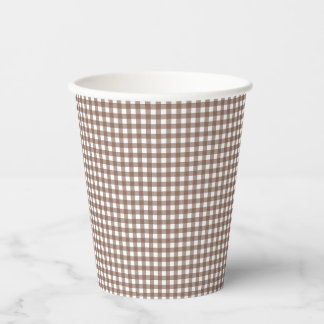 Gobelets En Papier Faye et Lauren Brown En vichy
