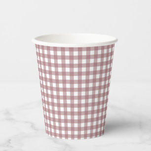 Gobelets En Papier Faye et Lauren Fall Pink En vichy