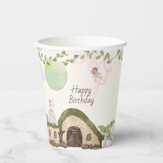 Gobelets En Papier Fée maison fête d'anniversaire