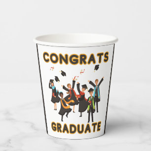 Gobelets En Papier Félicitations Coupes Papier Gradué