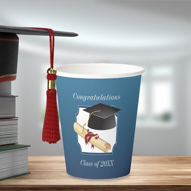 Gobelets En Papier Félicitations d'obtention de diplôme (Créateur téléchargé)
