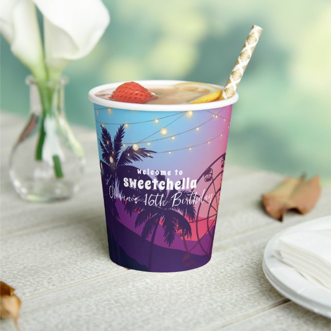 Gobelets En Papier Festival de musique | Ferris Wheel Palms Sweet 16 (Insitu)