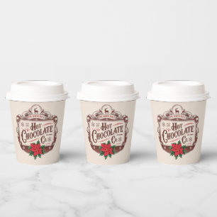 Gobelets En Papier Festive North pole chocolat chaud compagnie