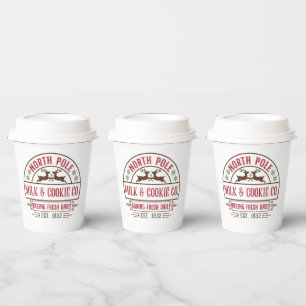 Gobelets En Papier Festive Pôle Nord Milk Cookie Company