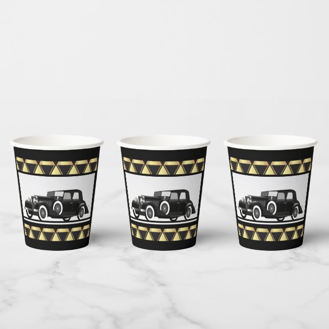 Gobelets En Papier Fête à thème Années folles (Multi)