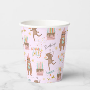 Gobelets En Papier Fête Animaux Colorful Anniversaire de enfant Party