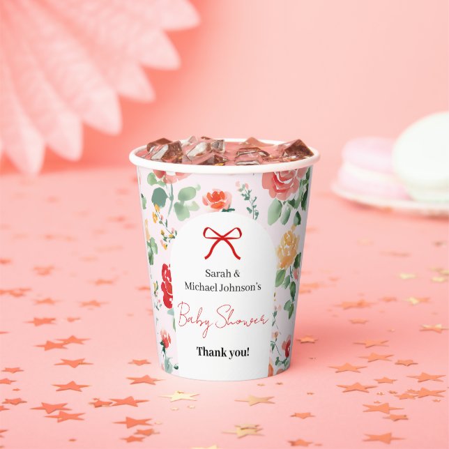Gobelets En Papier Fête bébé Floral Dream  (Insitu)