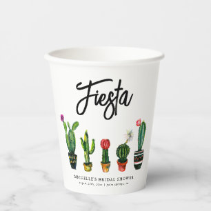 Gobelets En Papier Fête Cactus Enterrement de Vie de Jeune Fille