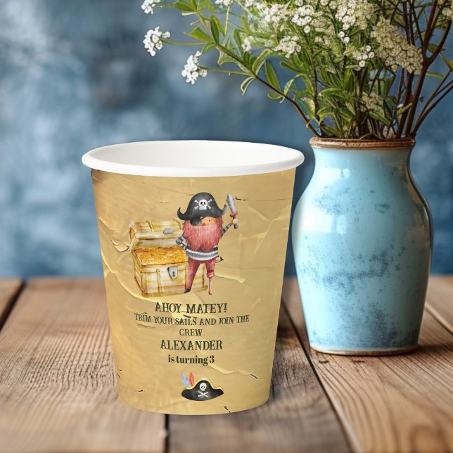 Gobelets En Papier Fête d'anniversaire à thème Pirate (Créateur téléchargé)