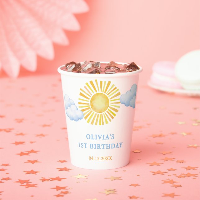 Gobelets En Papier Fête d'anniversaire Bohème Soleil (Insitu)