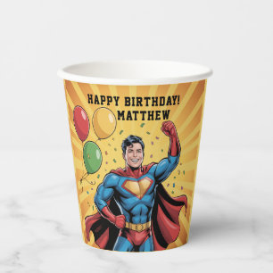 Gobelets En Papier Fête d'anniversaire de garçons super-héros