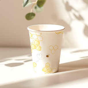 Gobelets En Papier Fête d'anniversaire de Honey Bee