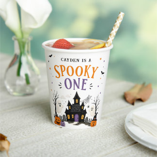 Gobelets En Papier Fête d'anniversaire Halloween épouvantable 1 an