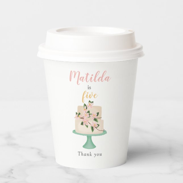 Gobelets En Papier fête d'anniversaire modifiable (Recto)