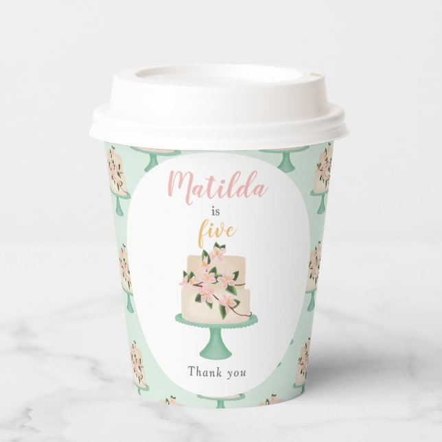 Gobelets En Papier fête d'anniversaire modifiable (Recto)