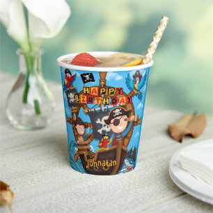 Gobelets En Papier Fête d'anniversaire pirate