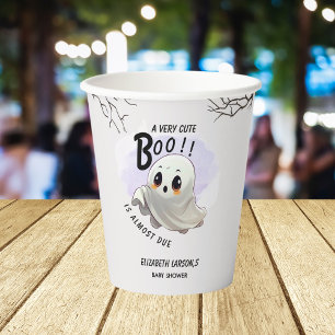 Gobelets En Papier Fête de bébé Boo sur le thème d'Halloween, fête ad