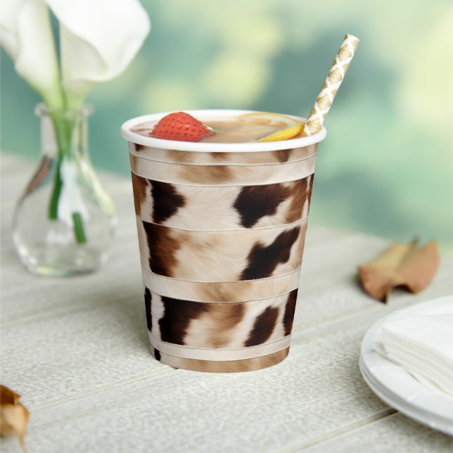 Gobelets En Papier Fête de cowboy de campagne occidentale avec impres (Insitu)