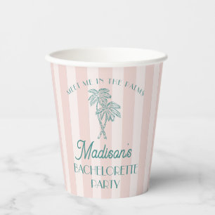Gobelets En Papier Fête de Fiançailles sur la Plage Pastel de Palm Sp