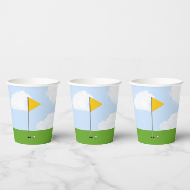 Gobelets En Papier Fête de golf (Multi)