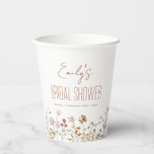 Gobelets En Papier Fête de mariage bohème aux fleurs sauvages en terr