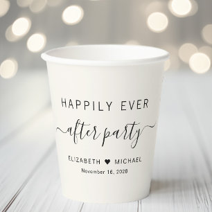 Gobelets En Papier Fête de mariage crème pour la réception de mariage