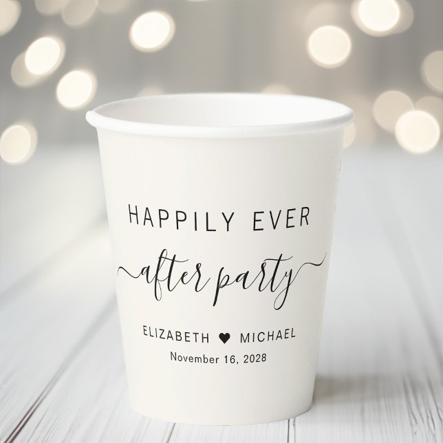 Gobelets En Papier Fête de mariage crème pour la réception de mariage (Créateur téléchargé)