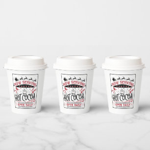 Gobelets En Papier fête de Noël au cacao chaud