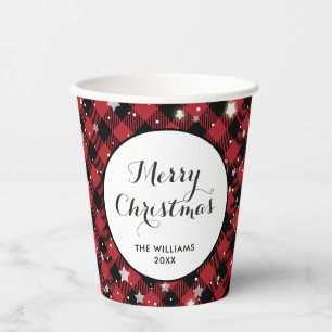 Gobelets En Papier Fête de Noël Red Buffalo débarqué
