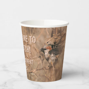 Gobelets En Papier Fête de retraite pour un ornithologue amateur drôl