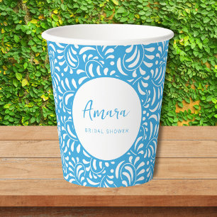 GOBELETS EN PAPIER FÊTE DES MARIÉES BLUE TALAVERA
