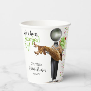 Gobelets En Papier Fête des mariées de crème glacée au chocolat