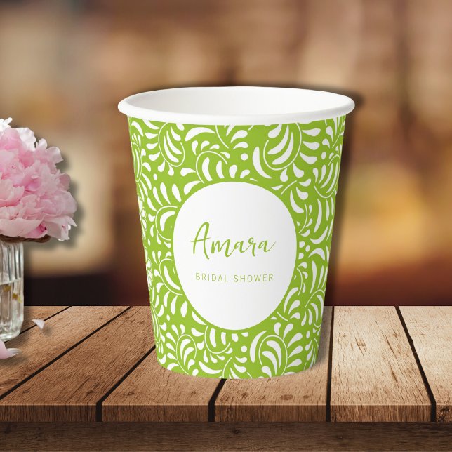 GOBELETS EN PAPIER FÊTE DES MARIÉES TALAVERA VERT (Créateur téléchargé)