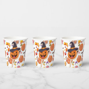 Gobelets En Papier Fête d'Halloween pour enfants