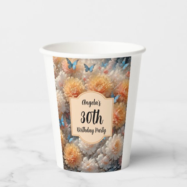 Gobelets En Papier Fête du 30e anniversaire (Recto)