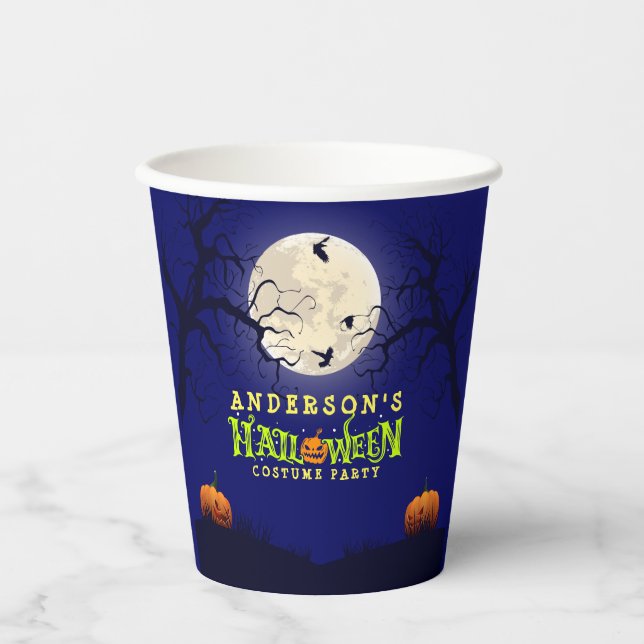 Gobelets En Papier Fête du costume d'Halloween (Recto)