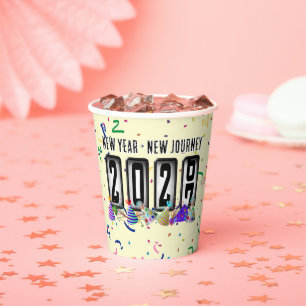 Gobelets En Papier Fête du Nouvel An 2027 à l'odomètre