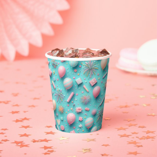 Gobelets En Papier Fête en bleu (Insitu)