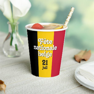 Gobelets En Papier Fête Nationale Belge Can Coole