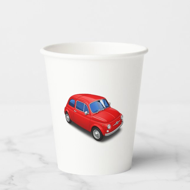 Gobelets En Papier Fiat 500 Anni 80 (Recto)