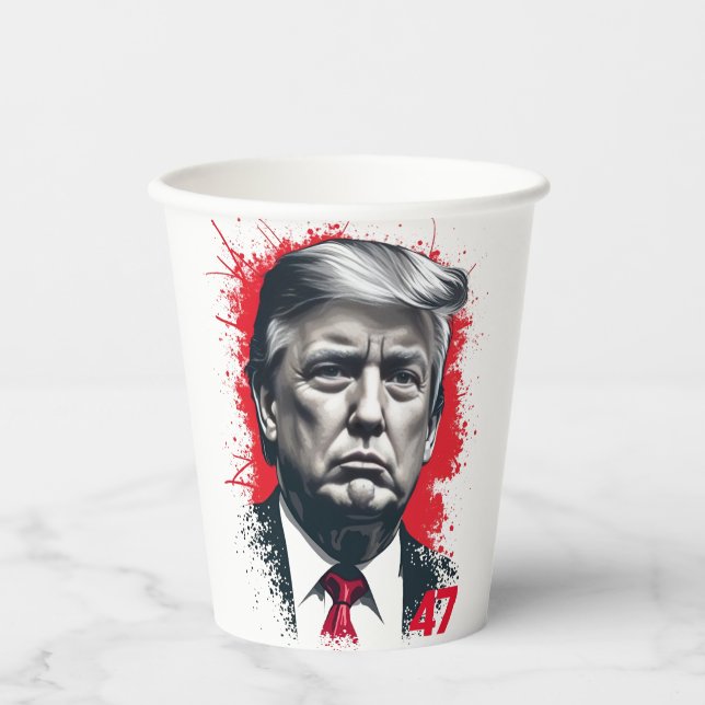 Gobelets En Papier Fier Maga Trump Vance Jour de l'Inauguration améri (Recto)