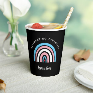 Gobelets En Papier Fierté transgenre célébrant la diversité Citation 