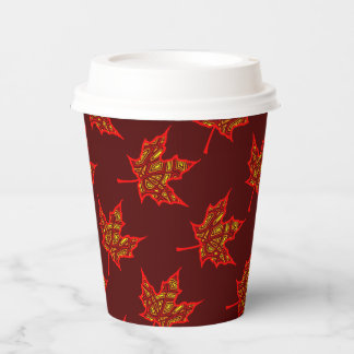Gobelets En Papier Fiery Leaf Paper Cup
