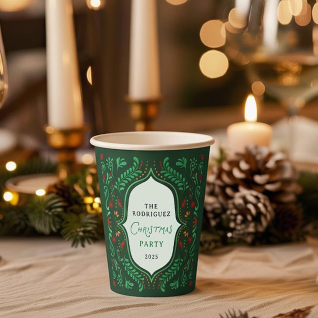 Gobelets En Papier Fiesta Joyeux Noël (Fiesta Christmas Party Paper Cups)