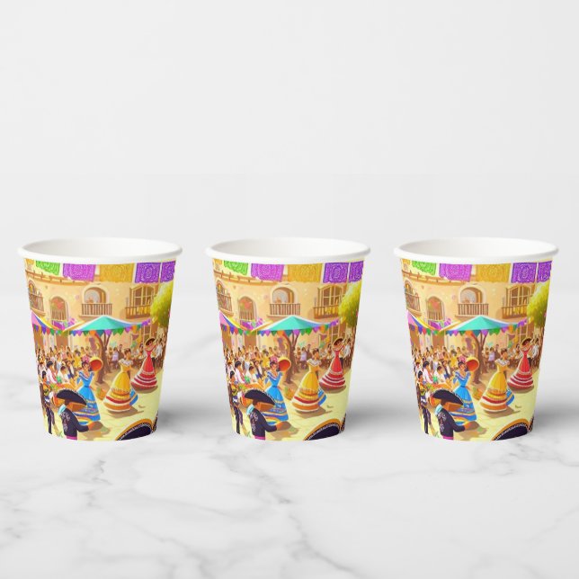 Gobelets En Papier Fiesta Mexicana (Multi)