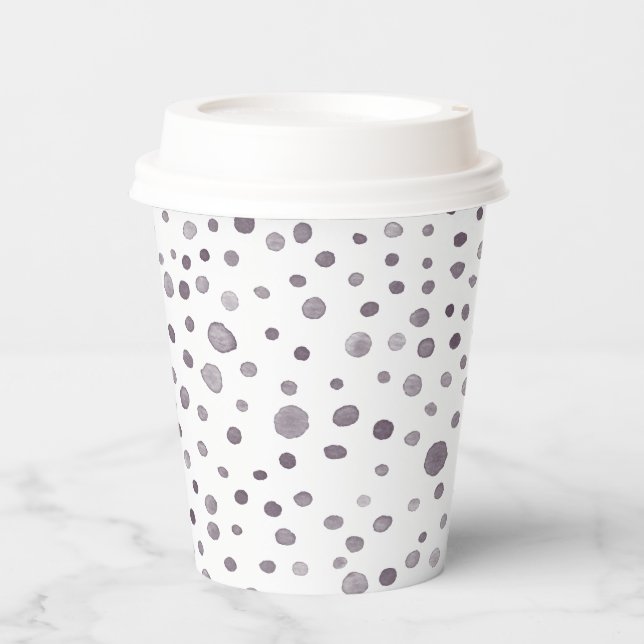 Gobelets En Papier Fig Confetti Aquarelle points Coupe de papier (Recto)
