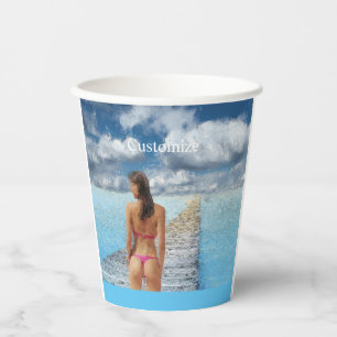 Gobelets En Papier Fille Bikini Thunder_Cove