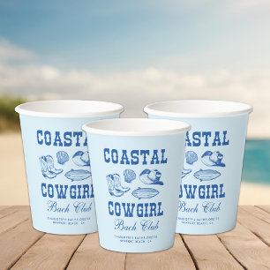 Gobelets En Papier Fin de semaine de bachelorette Coastal Cowgirl