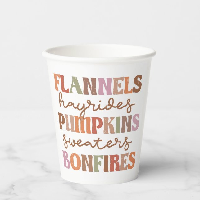 Gobelets En Papier Flannings Bonfires Citrouille (Recto)