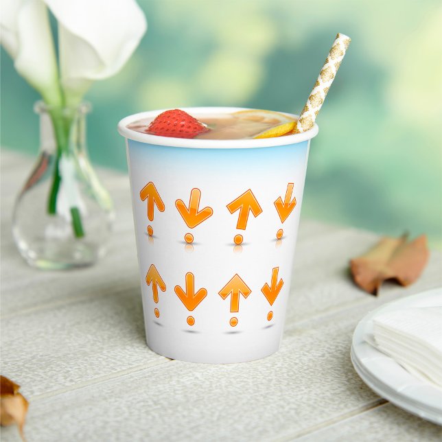 Gobelets En Papier Flèches orange (Créateur téléchargé)